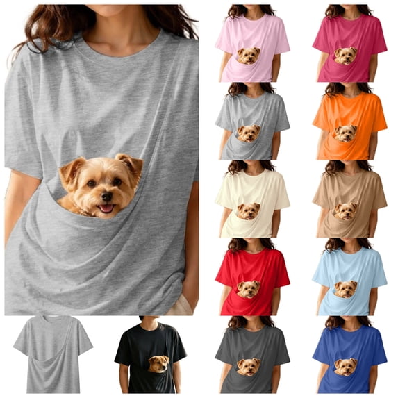 Pet Carrier Shirt,Hand-Free Dog Carrier,Kangaroo Pouch for Puppy Holder