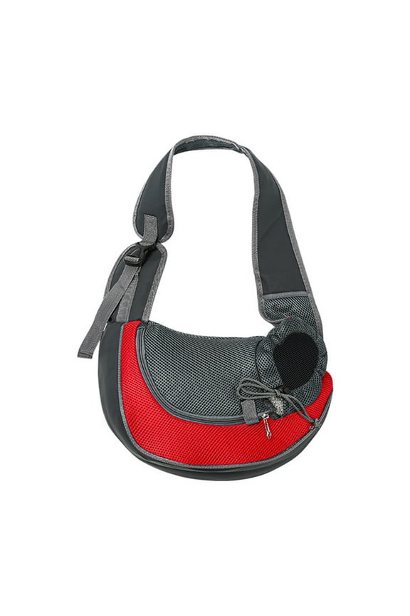 Pet Carrier Sling Bag - Breathable Mesh Shoulder Bag for Dogs Cats, Adjustable Padded Strap, Double Protection (Hook/Neck Strap), for Small Medium Pets