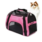 Pet Carrier Soft-Sided Carriers for Cat Carriers Dog Carrier for Small Medium Cats Dogs Puppies Pet Carrier Airline Approved up to 15 Lbs Cat Dog Pet Travel Carrier (Small, Pink)
