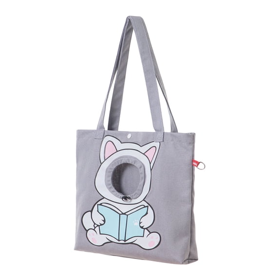 Pet Carrier Tote Bag Foldable Pet Bag With Head Out Design For Small Dogs Cats Travel Grey-38X38Cm