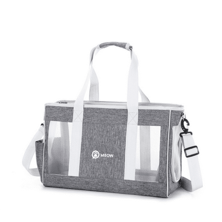 Pet Carrier for Dogs Cats Sturdy and Durable Wide Use Large Space for Outgoing(Gray)