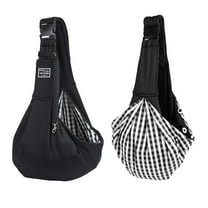 Pet Carrier for Small Dogs and Cats Pet Sling Carrier Adjustable Strap, Comfortable Sling Design for Dog Travel Bag and Puppy Carrier Black