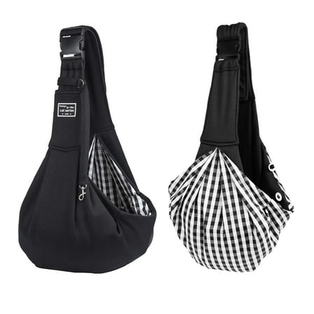 Pet Carrier for Small Dogs and Cats Pet Sling Carrier Adjustable Strap, Comfortable Sling Design for Dog Travel Bag and Puppy Carrier Black