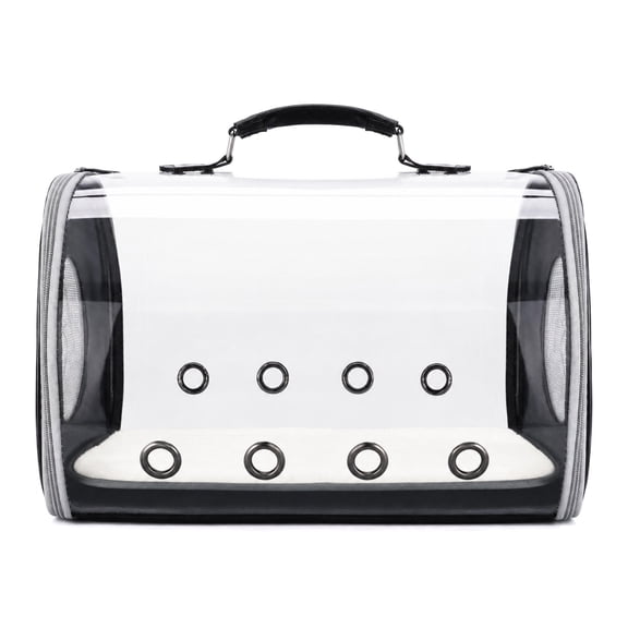 SUKVPSI Transparent Cat & Dog Pet Carrier with Shoulder Strap, Large 17"x11"x9.4", 33lb/15kg Max