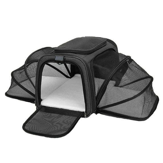 Pet Carriers Backpack Portable Breathable Foldable Shoulder Bag Cat Dog Carrier Bags Outgoing Travel Pets Handbag Transport Bag (Black,S)
