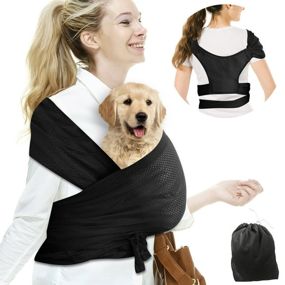 Pet Carriers For Small Dogs Front Facing Dog Cat Sling Carrier For Outdoor Travel Double Shoulder Strap Design Cat Sling Carrier Hands Free Reversible Pet Carriers