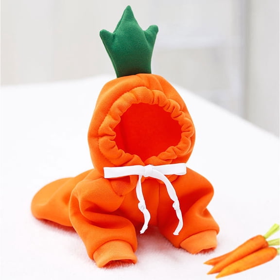 Pet Carrot Hooded Dog Costume Cute Cosplay Dog Apparel for Small Dogs Festival Outfit