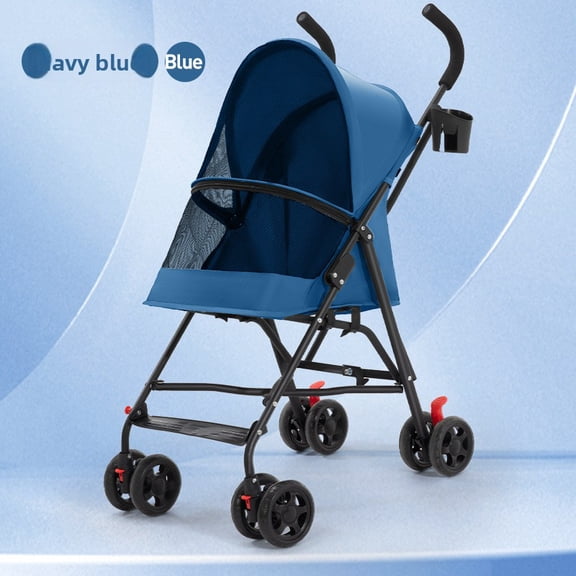 Pet Cart Small Dog Dog Out Trolley Lightweight Foldable Dog Walking Umbrella Cart Cat Outdoor Trolley