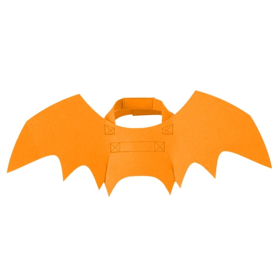 Pet Cat Bat Wings for Halloween Party Decoration, Puppy Collar Leads Cosplay Bat Costume,Cute Puppy Cat Dress Up Accessories(M,Orange)