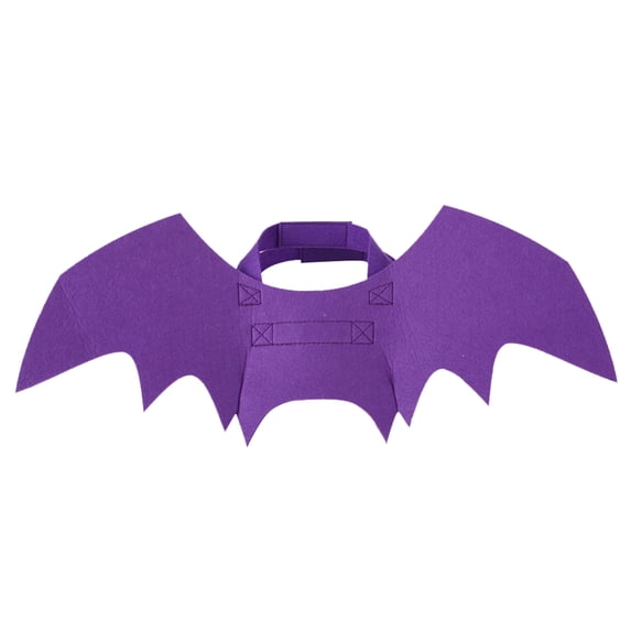 Pet Cat Bat Wings for Halloween Party Decoration, Puppy Collar Leads Cosplay Bat Costume,Cute Puppy Cat Dress Up Accessories(S,Purple)