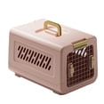 thumbnail image 1 of Pet Cat Carrier, Kennel Crate Airline Kitty Travel Cage Plastic Lightweight and Safe to Carry for Puppy Bunny Cats, Pink, 50*32*31.5cm, 1 of 6