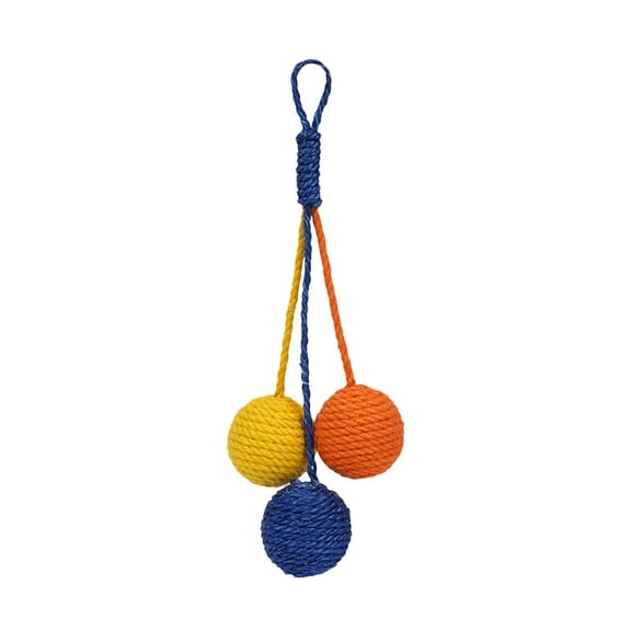 Pet Cat Chew Toy Set, Sisal Rope Interlinked Balls for Kittens, Interactive Cat Entertainment Toy, Durable and Fun Pet Play Accessory