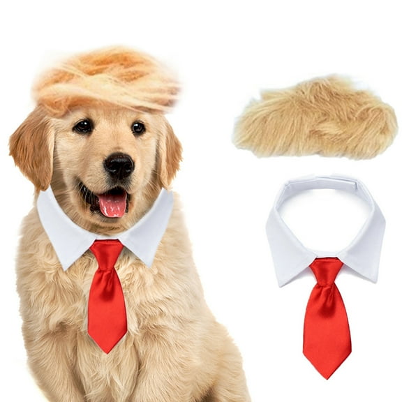 Pet Cat/Dog Blonde Wig with Tie - Iconic and Playful Toupee Hat, Cosplay Dress Up Clothing Costume Halloween Accessories, Fashionable Designer Costumes