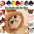 thumbnail image 1 of Pet Cat Dog Costume Hat Bear Shape Design, Cute Decorative Pet Headband Cap for Small MediuCats and Dogs, Adjustable Party Dress Up Accessory for Birthday, Holiday Events and Photos, AKLJWH, 1 of 8