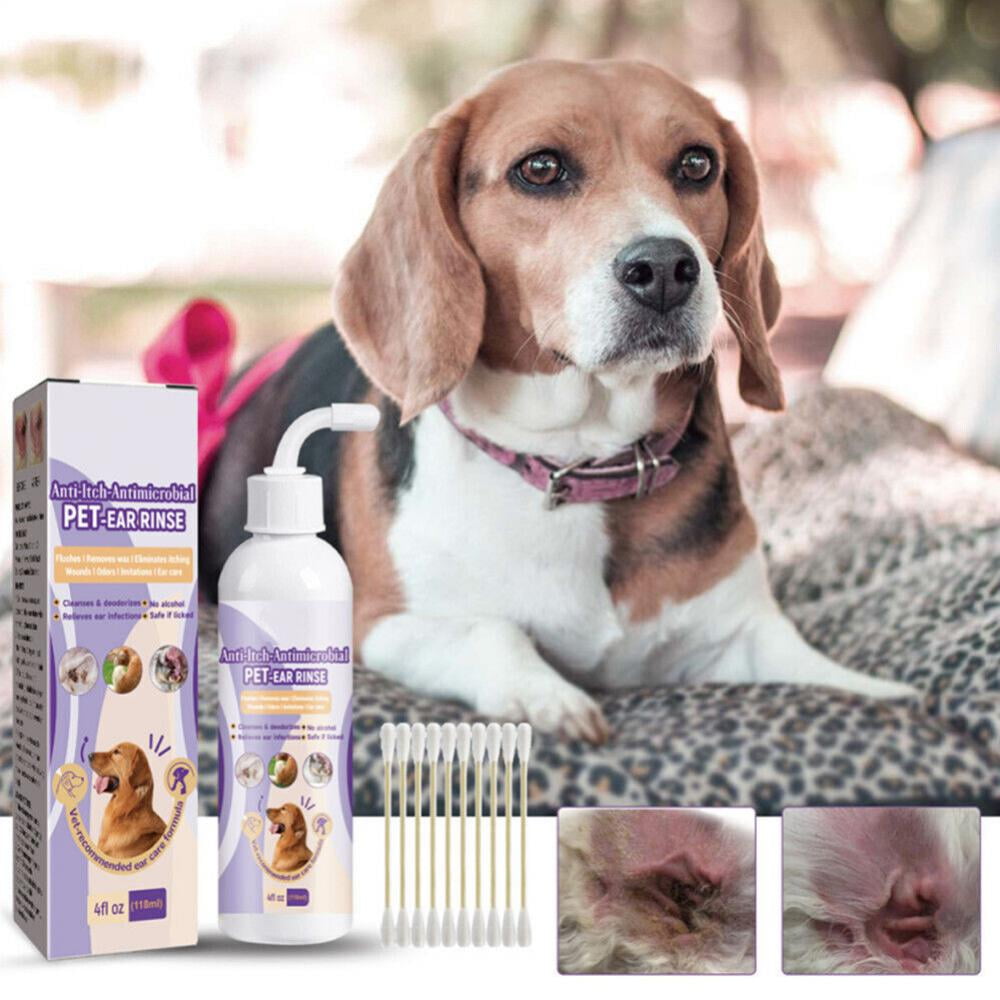 Pet Cat Dog Ear Drops Infections Control Yeast Itching Wax Ear Mites