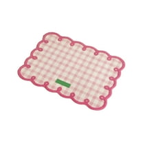 Pet Cat Dog Food Mat Non Slip Mat for Dog Water Bowl Mat Quick Dry Absorbent Cat Feeding Mat(11.8"×15.8",Pink)