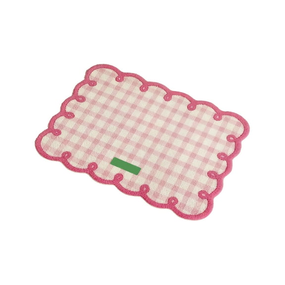 Pet Cat Dog Food Mat Non Slip Mat for Dog Water Bowl Mat Quick Dry Absorbent Cat Feeding Mat(11.8"×15.8",Pink)