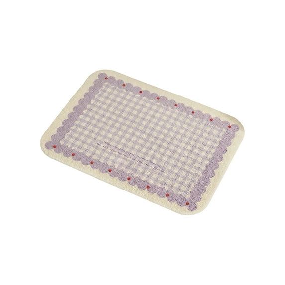 Pet Cat Dog Food Mat Non Slip Mat for Dog Water Bowl Mat Quick Dry Absorbent Cat Feeding Mat(11.8"×15.8",Purple)