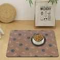 thumbnail image 1 of Pet Cat Dog Food Mat Non Slip Mat for Dog Water Bowl Mat Quick Dry Absorbent Cat Feeding Mat, 32 * 17 in, Brown, 1 of 6