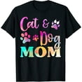 thumbnail image 1 of Pet Cat Dog Mom Tie Dye Shirt For Women, Mothers Day T-Shirt, 1 of 3