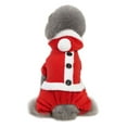thumbnail image 1 of Pet Cat Dog Winter Warm Hoodie Jumpsuit Coat Dress Up Christmas Costume for Puppy Small Medium Dogs, 1 of 7
