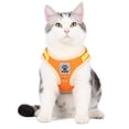 thumbnail image 1 of Pet Cat Harness and Leash Set for Walking Escape Proof, Easy Control Outdoor Jacket, Adjustable Reflective Breathable Soft Air Mesh Vest Orange S (for 3.3-6.6 lb), 1 of 9