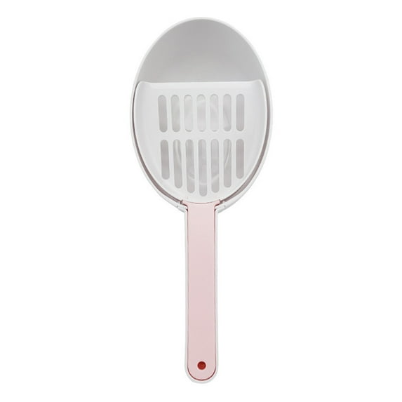 Pet Cat Litter Scoop – 2 in 1 Sifter and Scoop – Long Handled Litter Box Scooper – Aluminum Metal with Cozy Grip Handle