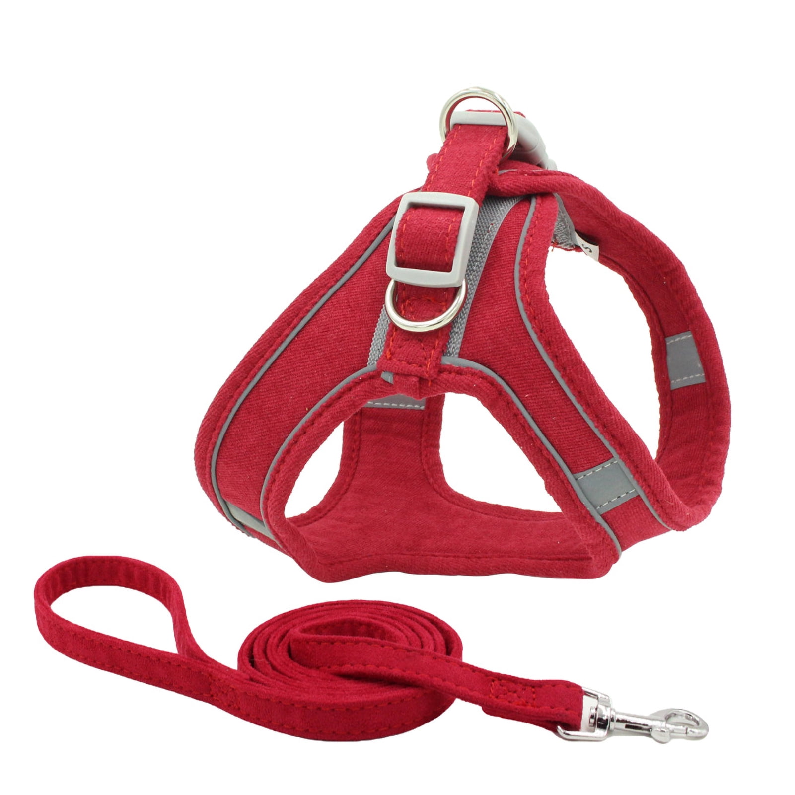 Pet Cat Safety Vest Harness Adjustable Traction Rope with Reflective