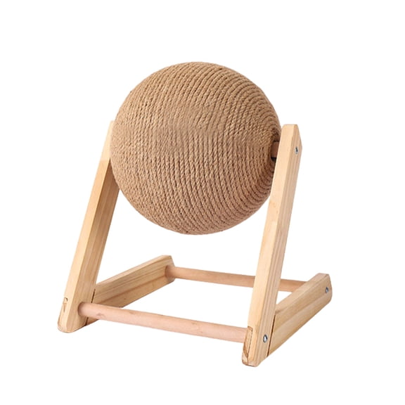 Pet Cat Scratcher Toy Natural Sisal Cat Scratching Rotating Ball High Quality