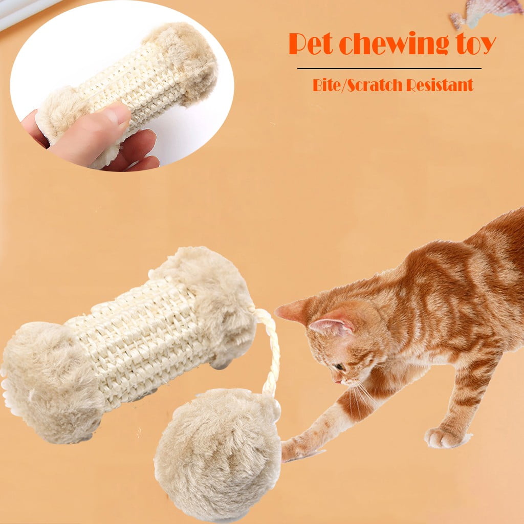 Pet Cat Sisal Column Plus Grinding Interactive Dog Chew for Small