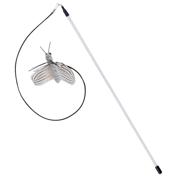 Pet Cat Toys Feather Wand Rod Pet Bell Play Funny Teaser Interactive Toy