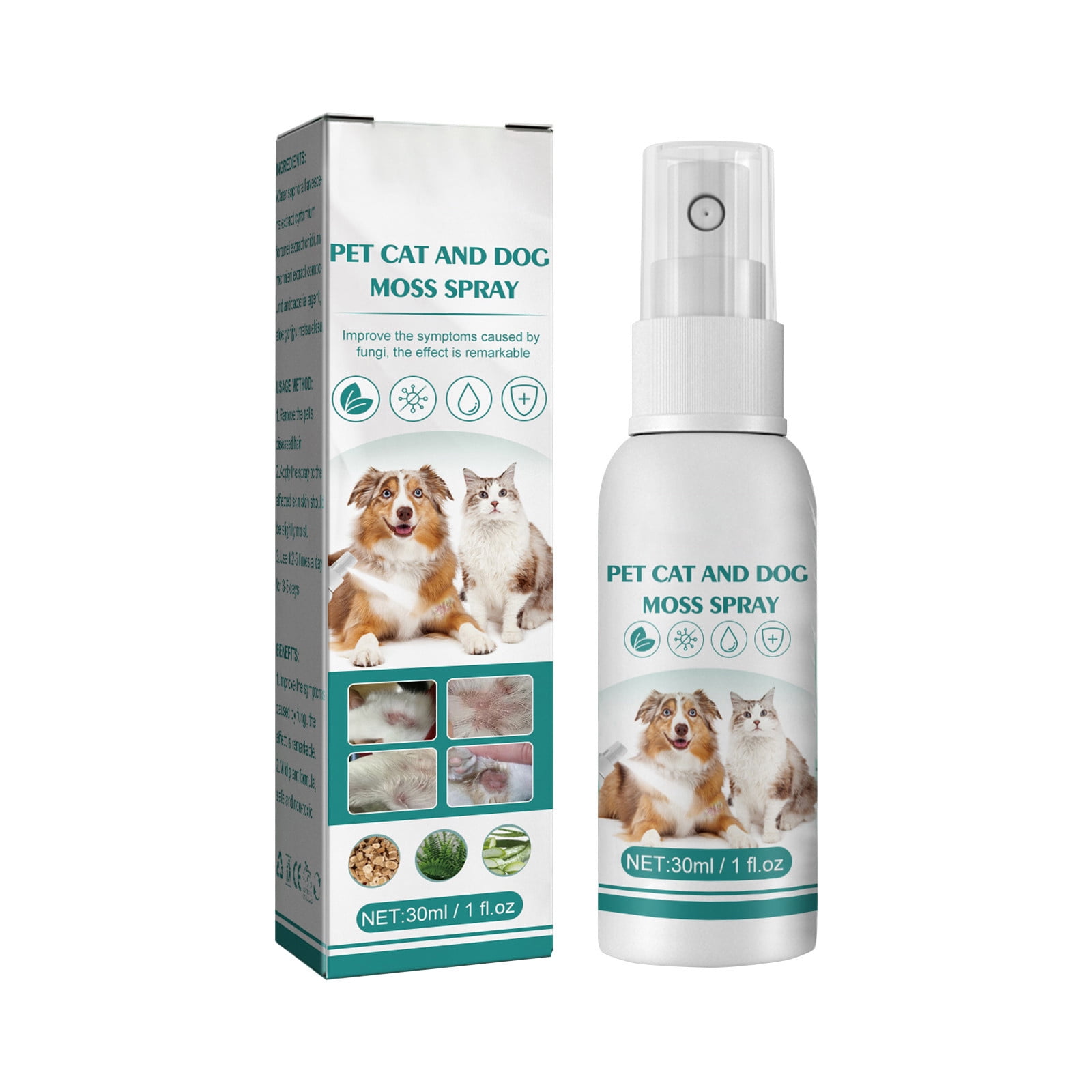 Visual Reference: Pet Cat And Dog Skin Relief Moss Spray Soothing Itch