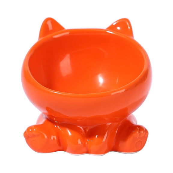 Pet Cats Bevel Ceramic Stone Neck Bowl
