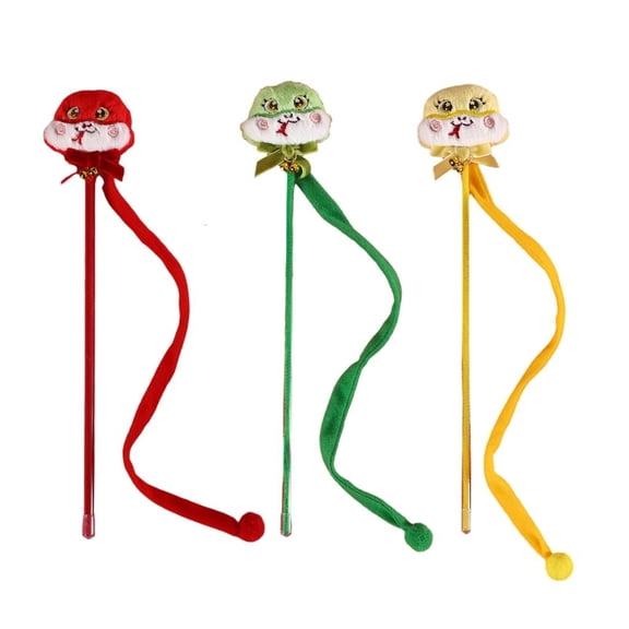 Snake Mascots Teasing Rod for Fun Interactive Play Kittens Wand Toy Felines Fitness Fishing Wand Toy Fun Exercise