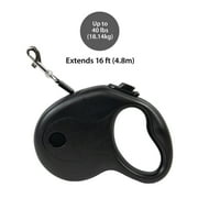 Pet Champion 16' Plastic, Metal & Polyester Retractable Dog Leash, Black