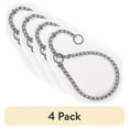 (4 pack) Pet Champion Chain Training Dog Collar, Large, 1.0 CT