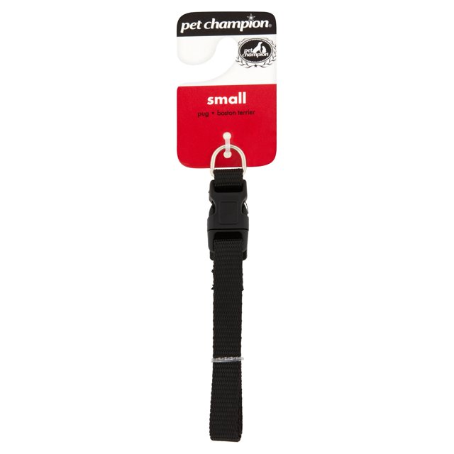 Pet Champion Classic Dog Collar, Small, Midnight Black