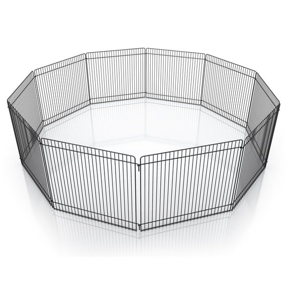 Pet Champion Small Animal Wire Playpen, Black, 9in Tall, 32in Diameter