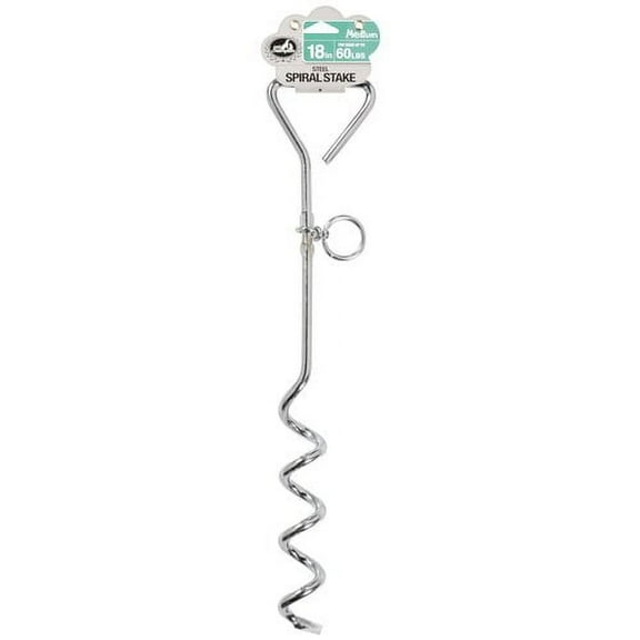 Pet Champion Steel 18 in Medium Spiral Stake