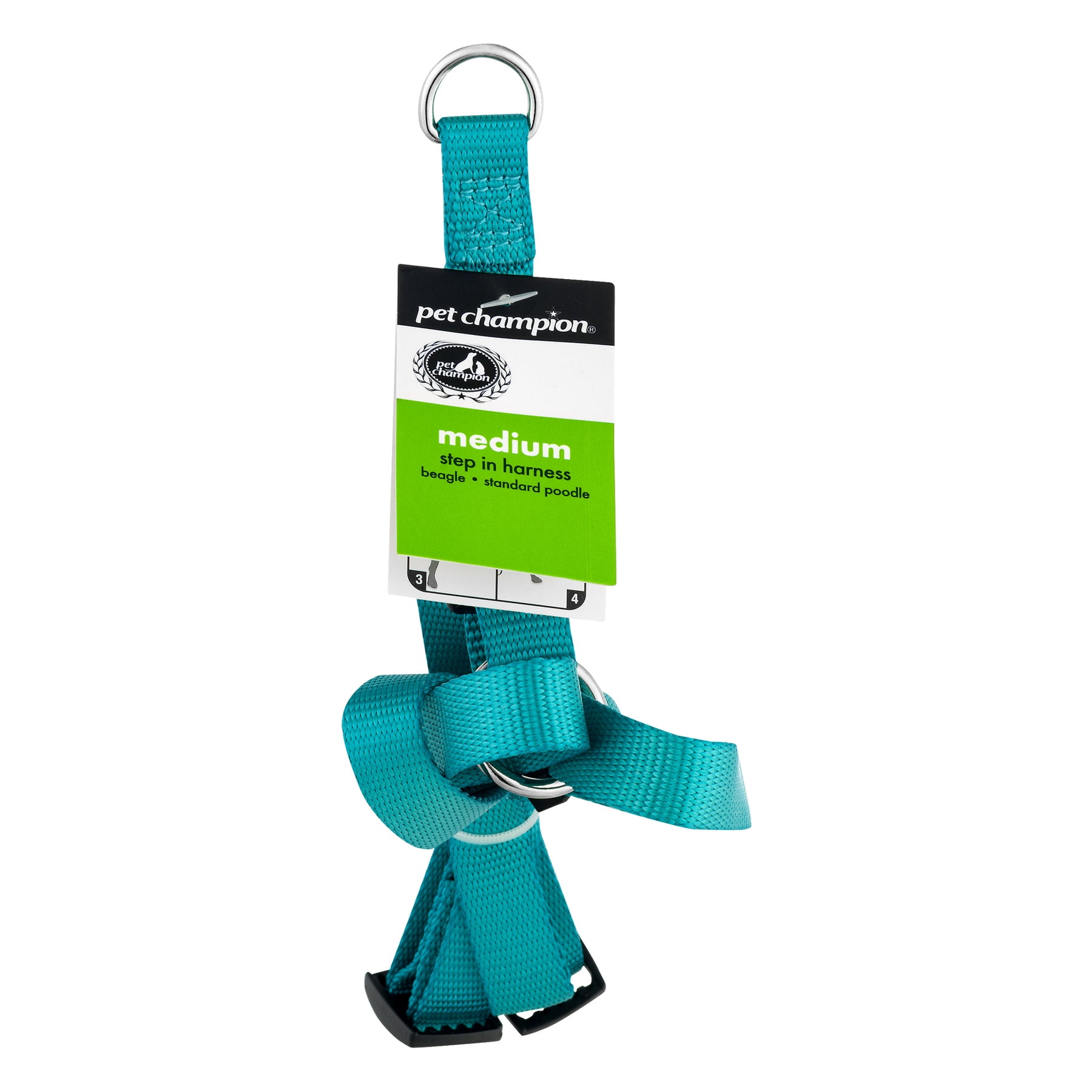 Pet Champion Step In Harness Medium Teal, 1.0 CT