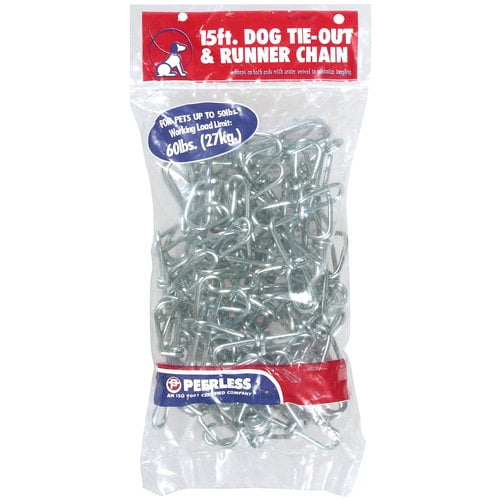 Pet Champion Tie-Out & Runner Dog Chain with Swivel, 15'