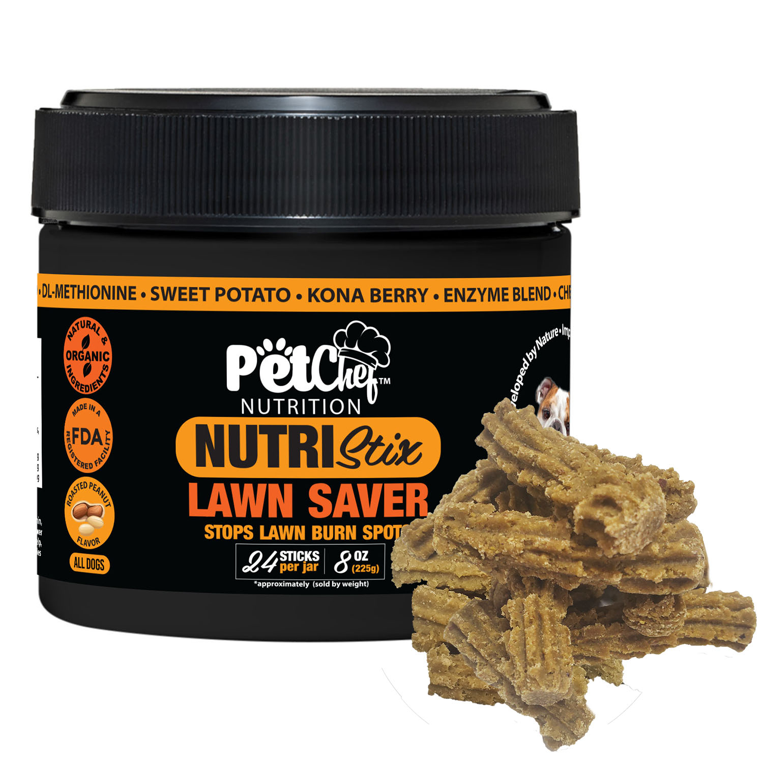 Pet Chef Nutrition Lawn Saver Plus Dental Stick for Dogs Reduces