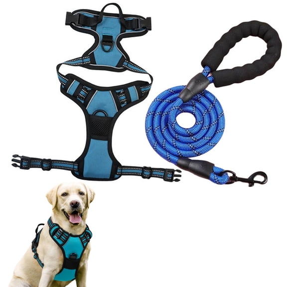 Pet Chest Strap Leash Set, Large Dog Nylon Retractable Dog Leash, Comfortable Chest Strap for Walking Dogs Adjustable Comfortable Soft Padded Vest Harness