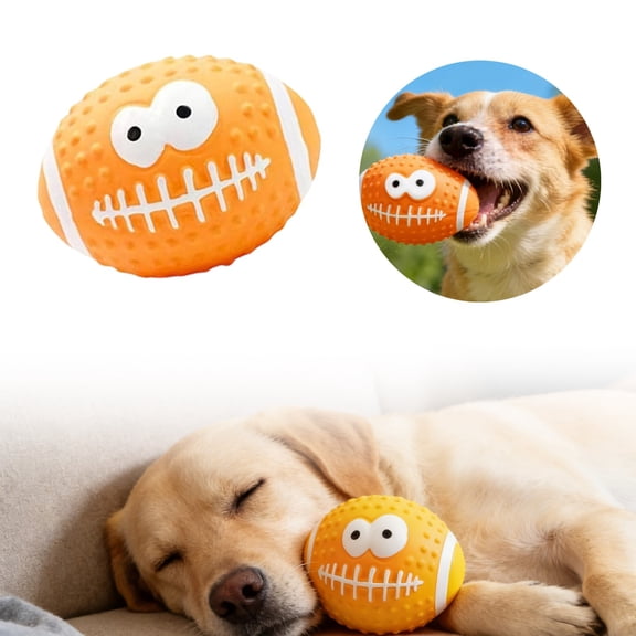 Pet Chew Toy Funny Face Latex Squeaky Chew for Interactive Play