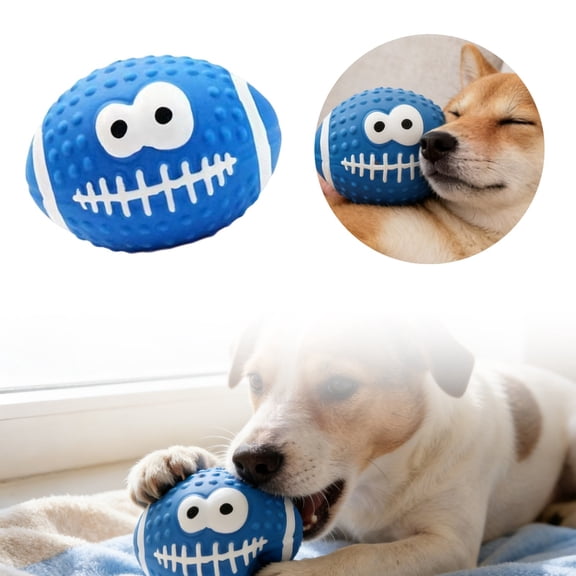 Pet Chew Toy Funny Face Latex Squeaky Chew for Interactive Play