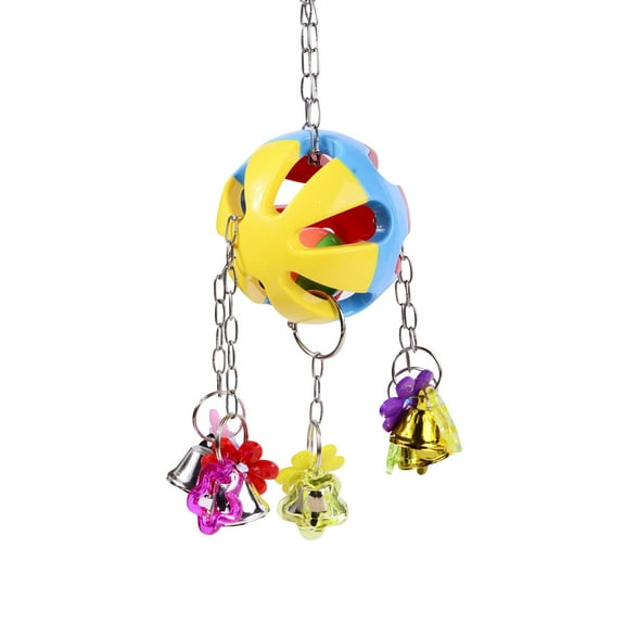 Pet Chewing Toy Parrot Toy Toy Cage Colorful Bell Ball Toy With Bell Parrot Bird Cage Accessories