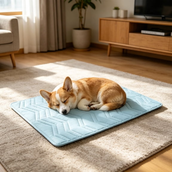 Pet Chilling Mat for Dogs Cats, Hot Weather Cool Sleeping Pad Heat Prevention, Machine Washable and Reusable for Indoor Outdoor Use