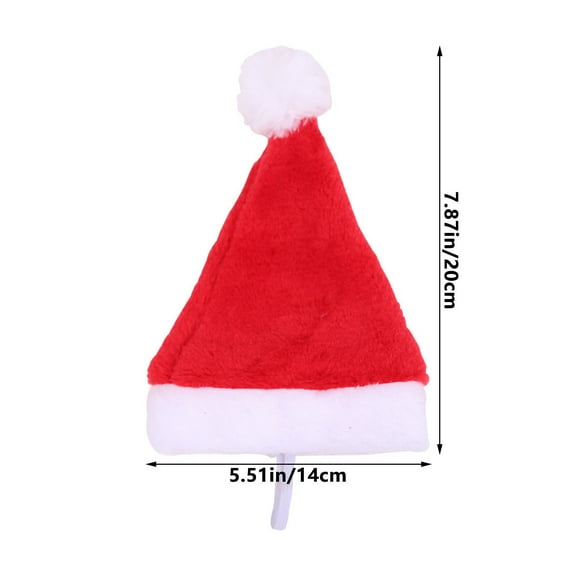 Pet Christmas Hat for Small Dogs and, Cute Holiday Costume Accessory with Santa Style, Festive Party Outfit for Christmas Day Celebration and Photo Decoration,Red