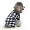 thumbnail image 1 of Pet Christmas Pajamas for Dogs Black Plaid Sweaters Soft Clothes S-XL, 1 of 10