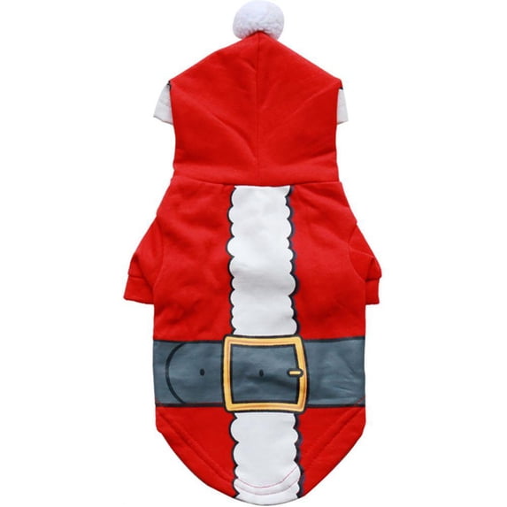Pet Christmas Shirt Dog Santa Claus Hoodies Xmas Costume Puppy Merry Cat Funny Soft Cotton Clothes